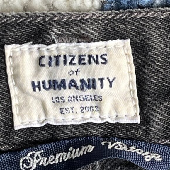 Citizens of Humanity NWT Estella High Rise Ankle Flare Jeans Black Moon Size 31 - Picture 7 of 16